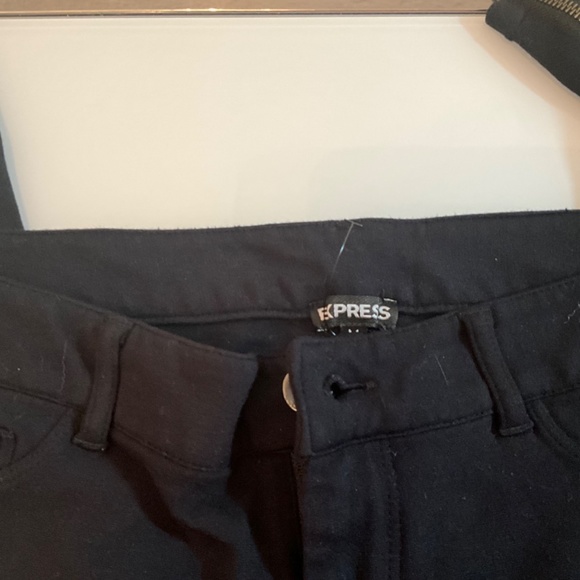 Express jetblack skinny Cargo & Zipper style  jeggings size M ( lot of 2 pairs) - Picture 11 of 11